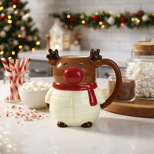 Reindeer Puffy Mug