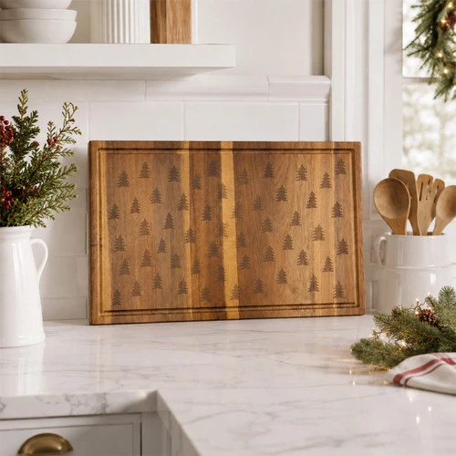 Engraved Evergreens Rectangular Board