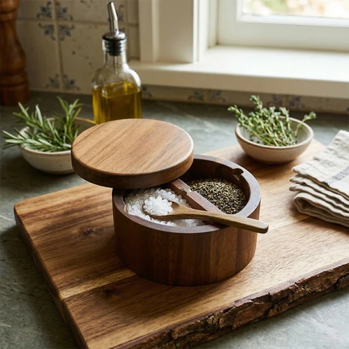 Acacia Divided Salt Keeper