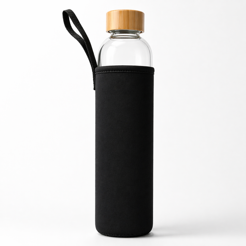 Glass Water Bottle  & Sleeve