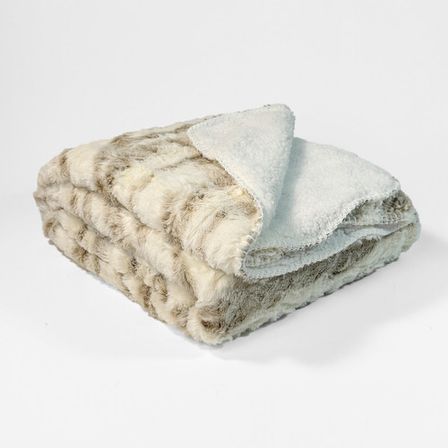 Caramel Tiger Sherpa Lux Throw