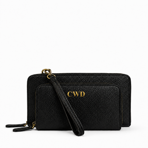 Wren Convertible Wristlet - Black - Stamped - NEW