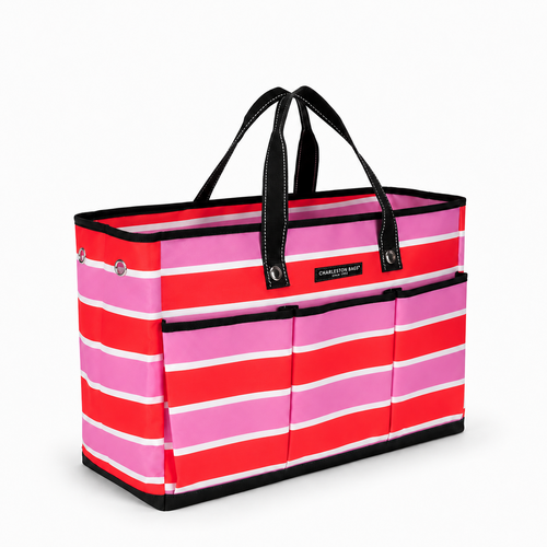 Dolly Hauler Pocket Tote - Candy Stripes