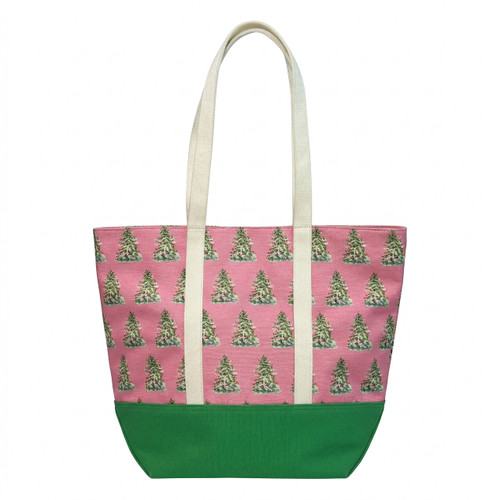 Cooper Medium Tote - Blush trees