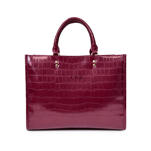 Burke Satchel - Wine - Stamped
