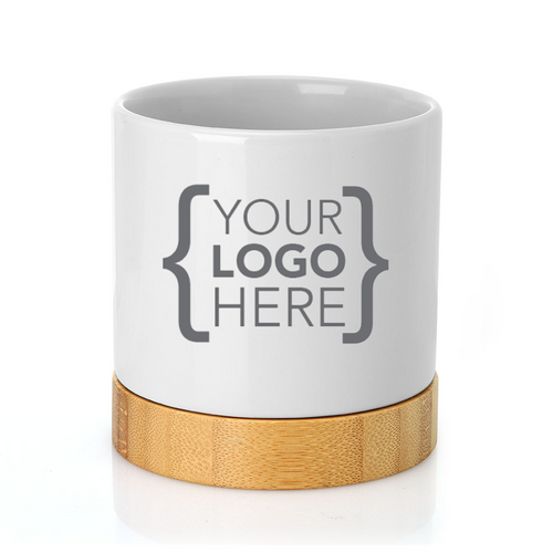 Your Logo/Art Here Ceramic Container & Base