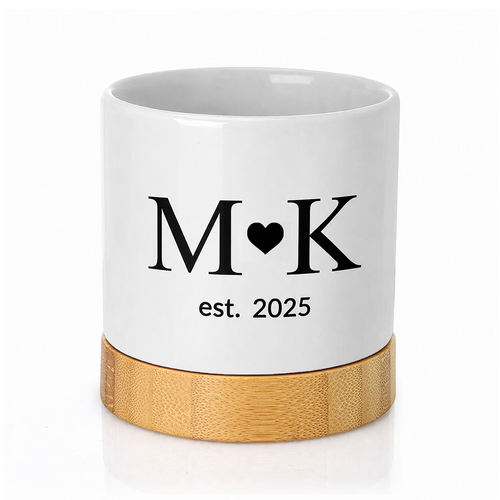 Heart Established Ceramic Container & Base