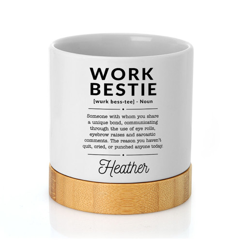Work Bestie Ceramic Container & Base - NEW