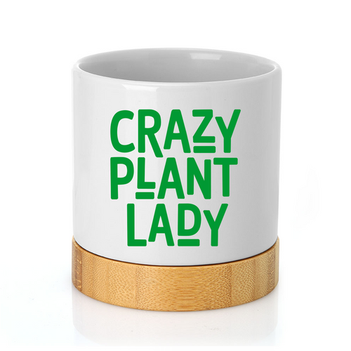 Crazy Plant Lady Ceramic Container & Base