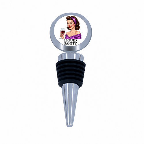 Liquid Sanity Retro Bottle Stopper - NEW