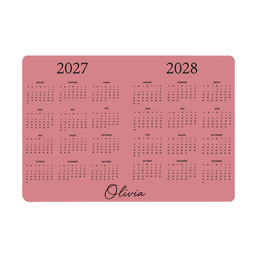 Calendar 27-28 Personalized Desk Mat