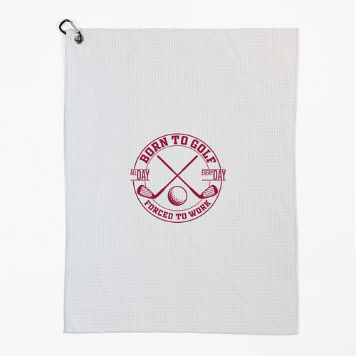 Born To Golf Microfiber Golf Towel