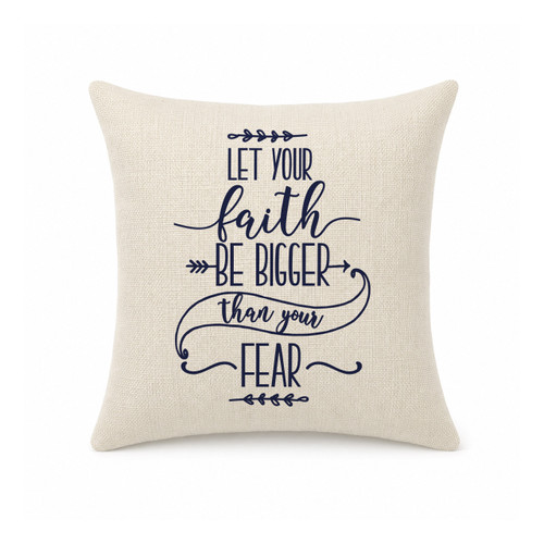 Let Your Faith Mini Pillow Cover - Natural