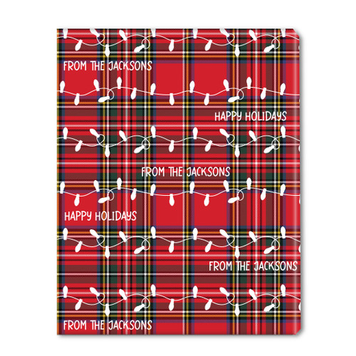 Tartan Twinkle Personalized Gift Wrap