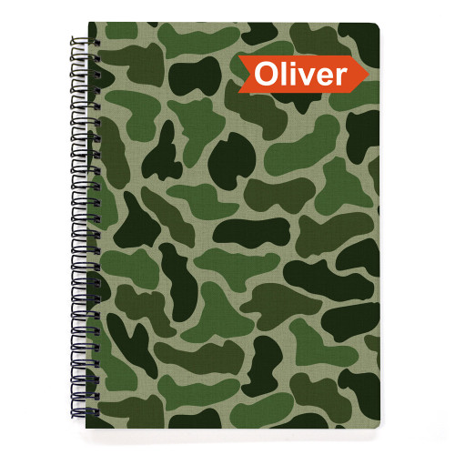 Textured Camo Spiral Notebook