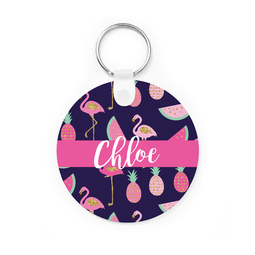 Fruity Flamingo Key Chain