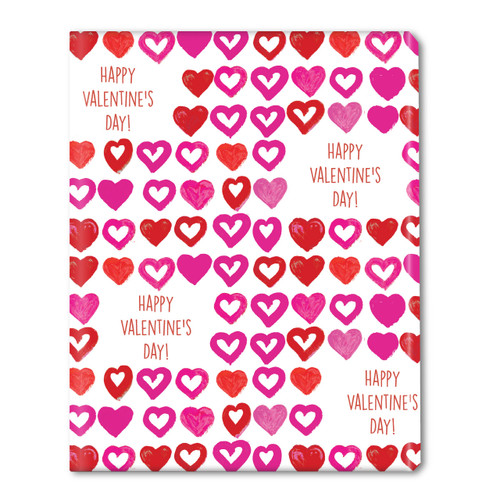 Watercolor Hearts Personalized Gift Wrap