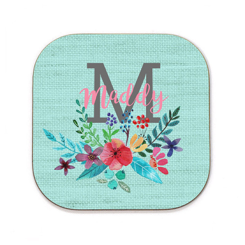 Initial Bouquet Coaster