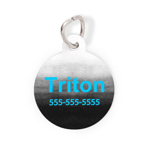 Ombre Round Pet Tag