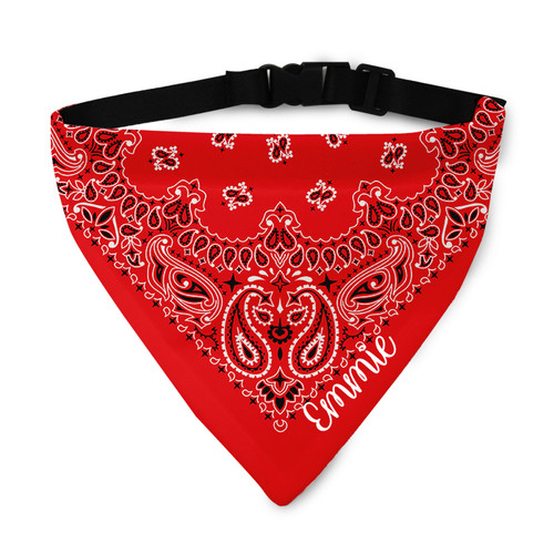 Red Pet Bandana Collar