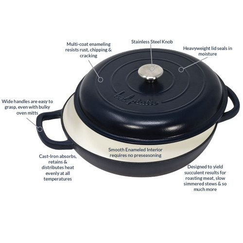 Matte White Enameled Cast Iron Dutch Oven - Bel Piatto - Charleston Wrap