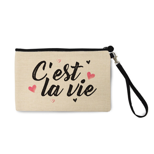 C'est La Vie Natural Zip Pouch