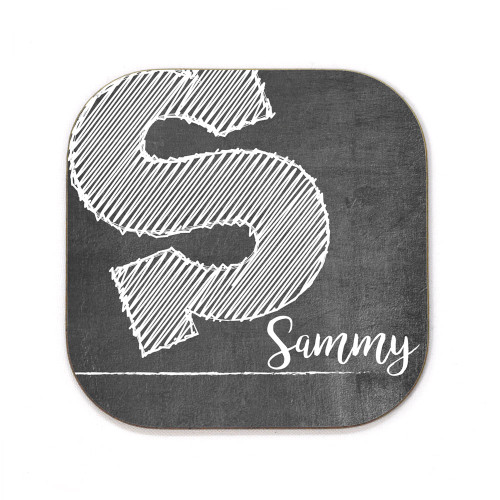 Sketched Alphabet Coaster