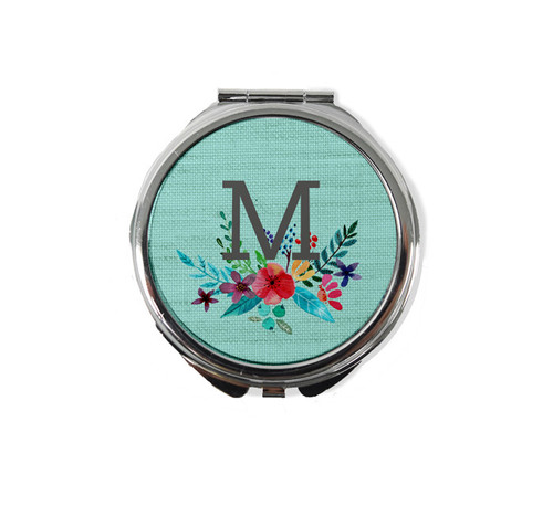 Initial Bouquet Compact Mirror