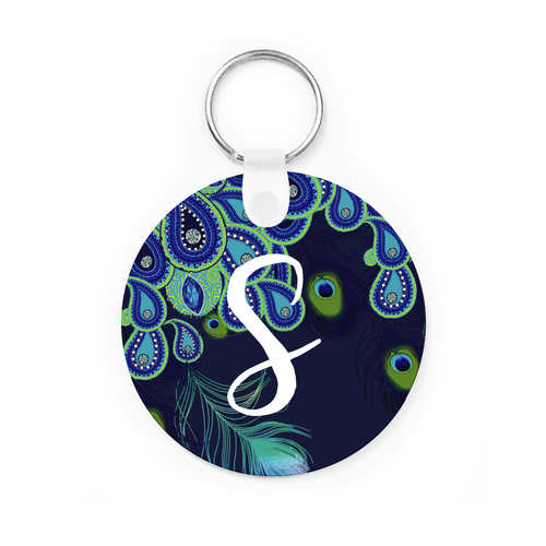 Paisley Peacock Key Chain