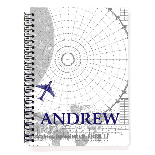 Navigation Grayscale Spiral Notebook