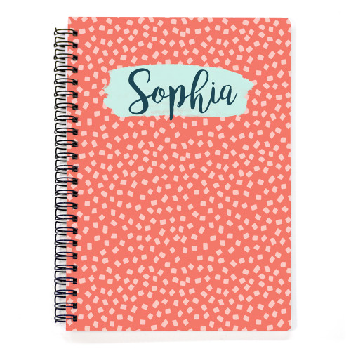 Coral Confetti Spiral Notebook