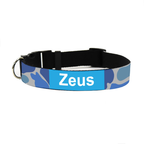 Blue Camo Pet Collar