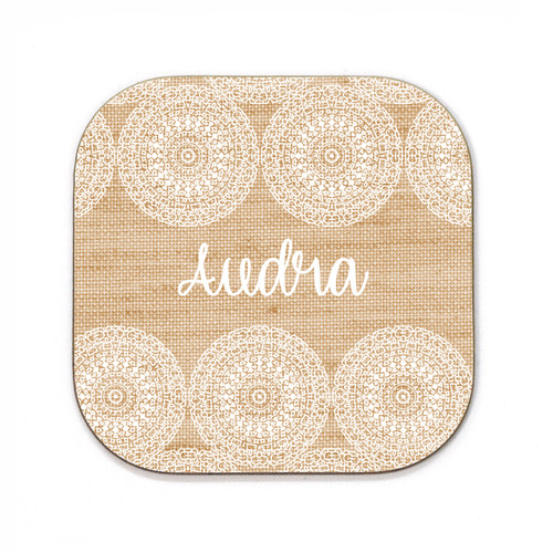 Linen Mandalas Coaster