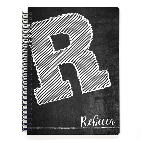 Sketched Alphabet Spiral Notebook