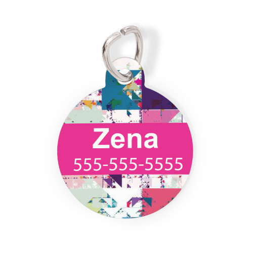 Digi Tidbits Round Pet Tag-Pattern