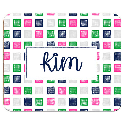 Razzle Pink Color Cubes Mouse Pad