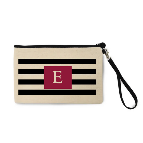 BW Modern Stripes Natural Zip Pouch