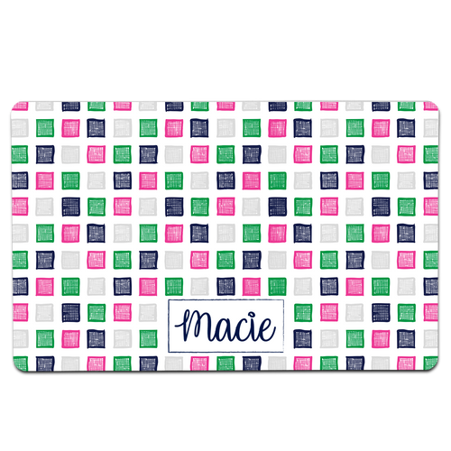 Razz Pink Color Cubes Pet Mat