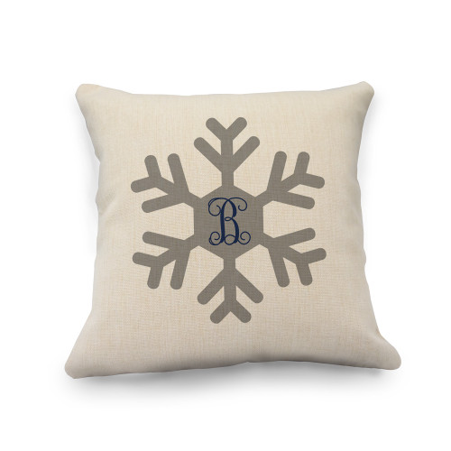 Snowflake Natural Pillow Cover