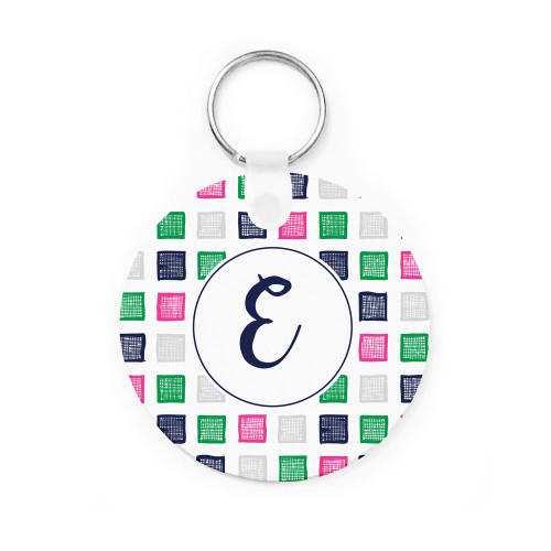 Razz Pink Color Cubes Key Chain