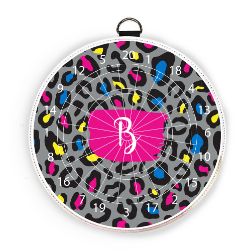 Neon Leopard Dartboard