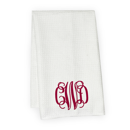 Vine Monogrammed Microfiber Hand Towel