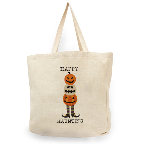 Happy Haunting Natural Shopper Tote