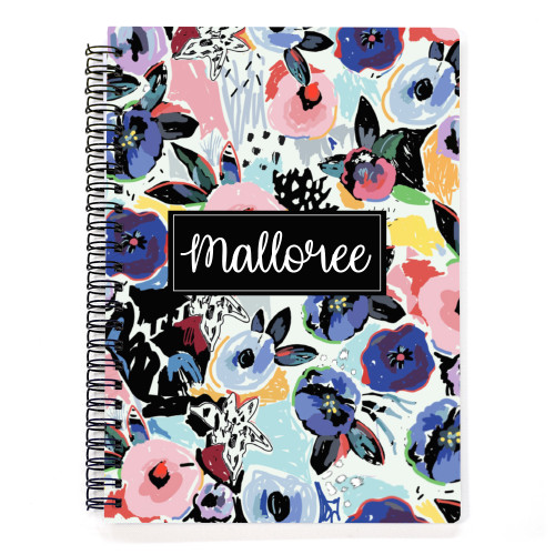 Flowered Collage Spiral Notebook