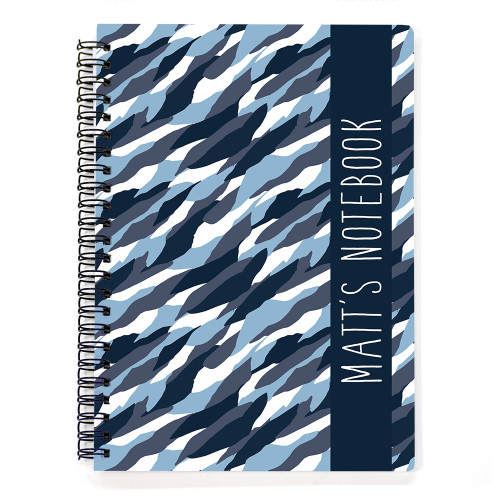 Cool Water Camo Spiral Notebook