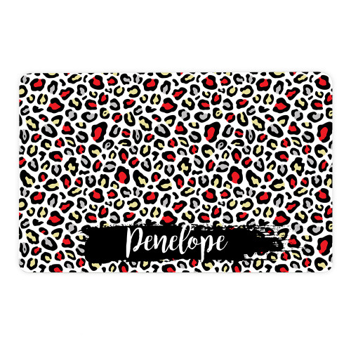 Red Leopard Pet Mat