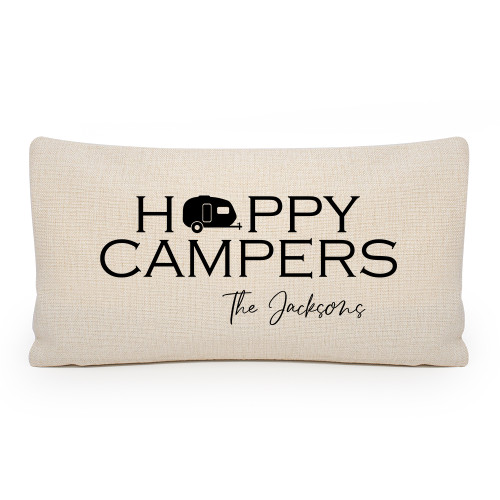 Happy Campers Lumbar Pillow Cover