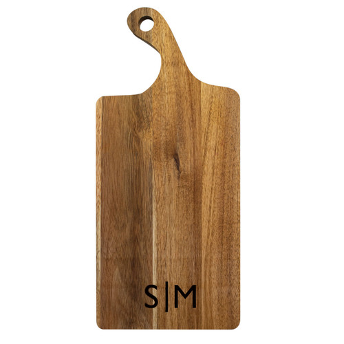 Hook Handle Board - Engraved Split Monogram