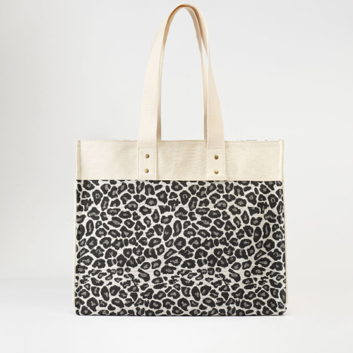Carson Tote Bag- Snow Leopard