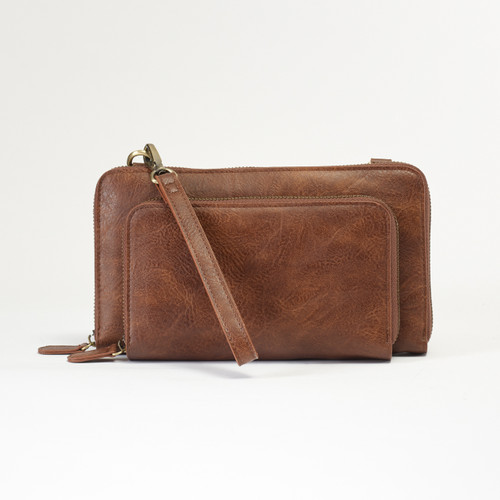 Wren Convertible Wristlet-Brown